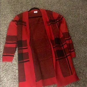Old Navy Buffalo Plaid Long Cardigan